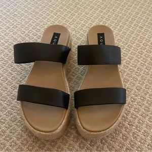 Aqua Womens Platform Sandals